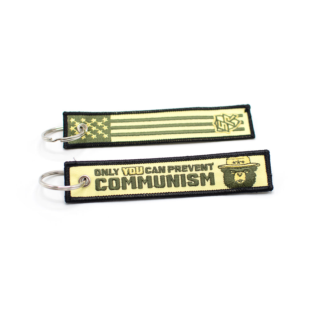 Only You Can Prevent Communism Jet Tag Keychain Shield Republic