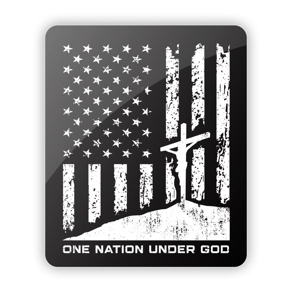 One Nation under God Aluminum Sign Shield Republic