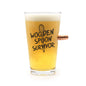 Wooden Spoon Survivor - 50 Cal Pint Glass Shield Republic