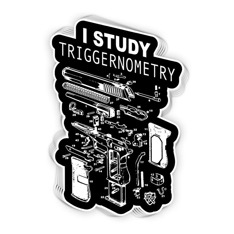 I Study Triggernometry Decal Shield Republic