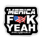 Merica Fuck Yeah Decal Shield Republic