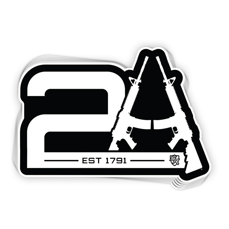 2A Est 1791 Decal Shield Republic