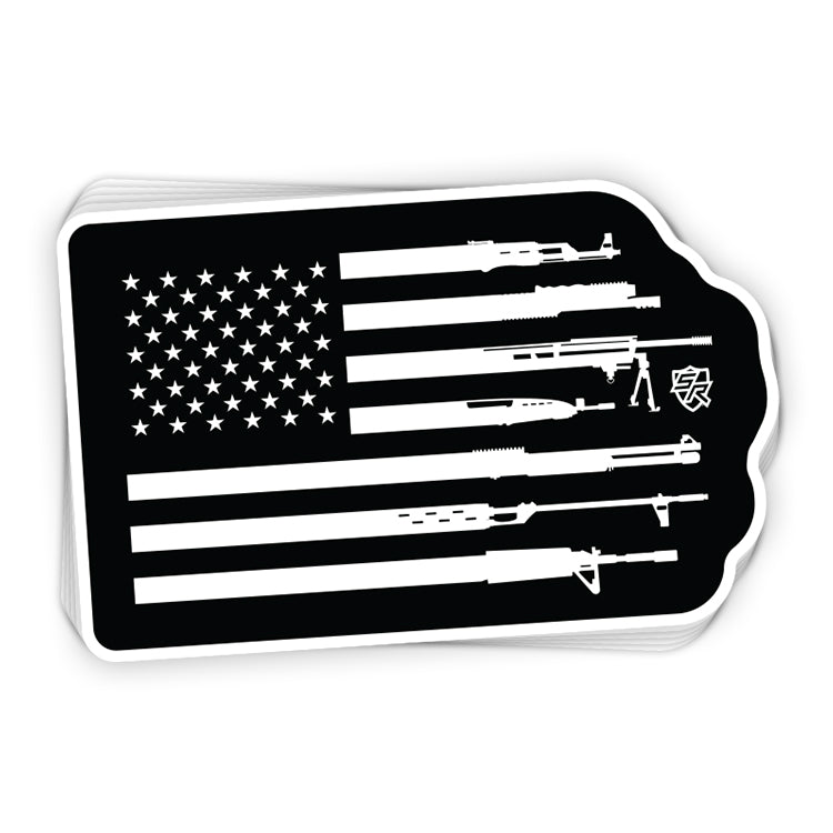 Firearm Flag Decal Shield Republic