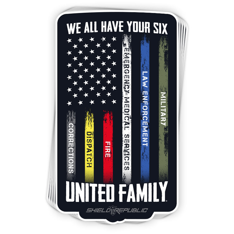 United Family Decal Shield Republic