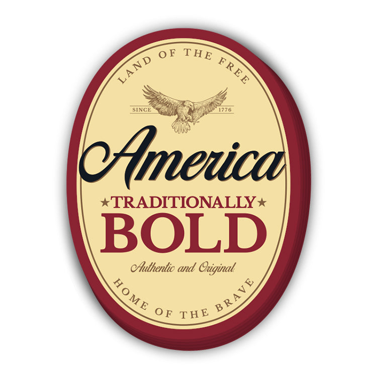 America Traditionally Bold Decal Shield Republic