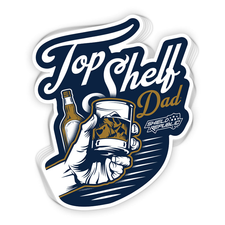 Top Shelf Dad Decal Shield Republic