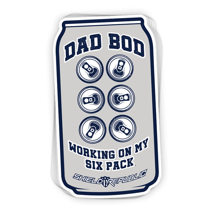 Dad Bod Beer Can Decal Shield Republic