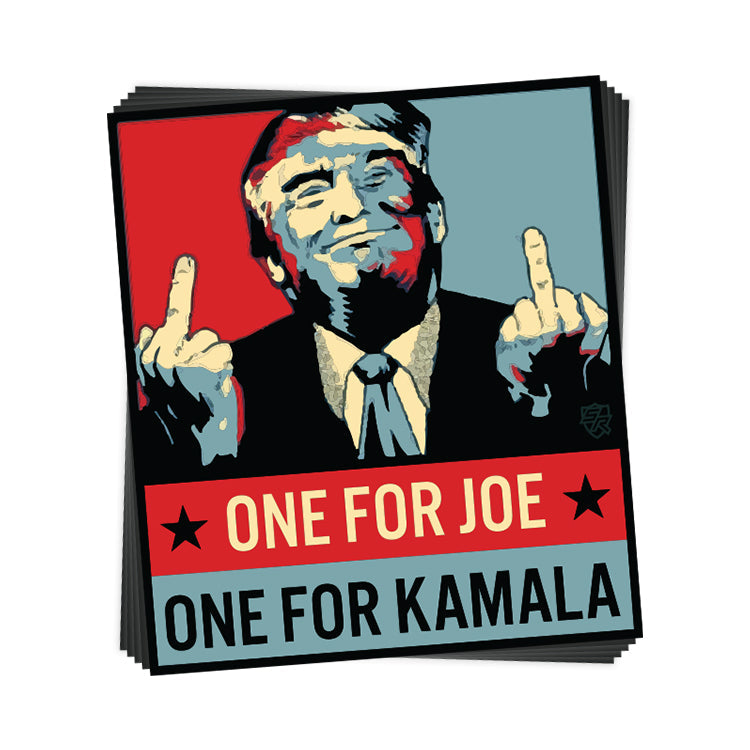 One For Joe One For Kamala Decal Shield Republic