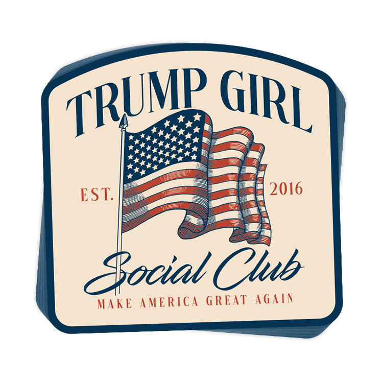 Trump Girl Social Club Decal Shield Republic