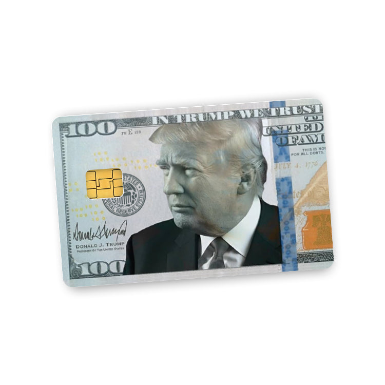 Trump 100 Dollar Bill Credit Card Skin Decal Shield Republic