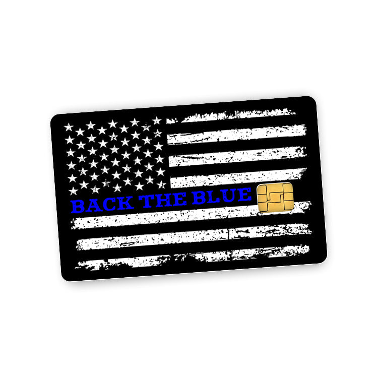 Back the Blue Flag Credit Card Skin Decal Shield Republic