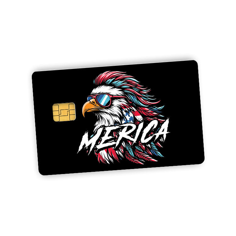 Merica Mullet Eagle Credit Card Skin Decal Shield Republic