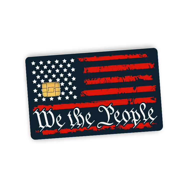 We The People Flag Credit Card Skin Decal Shield Republic