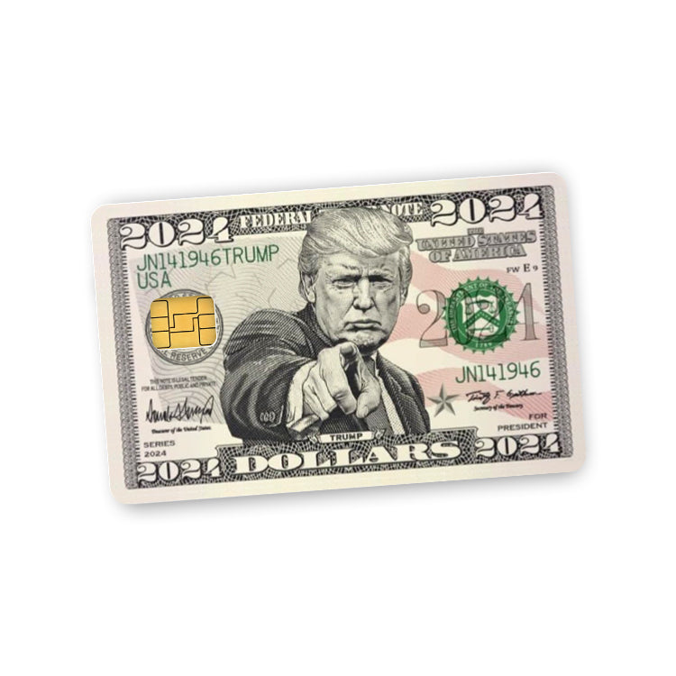 Trump 2024 Dollar Bill Credit Card Skin Decal Shield Republic