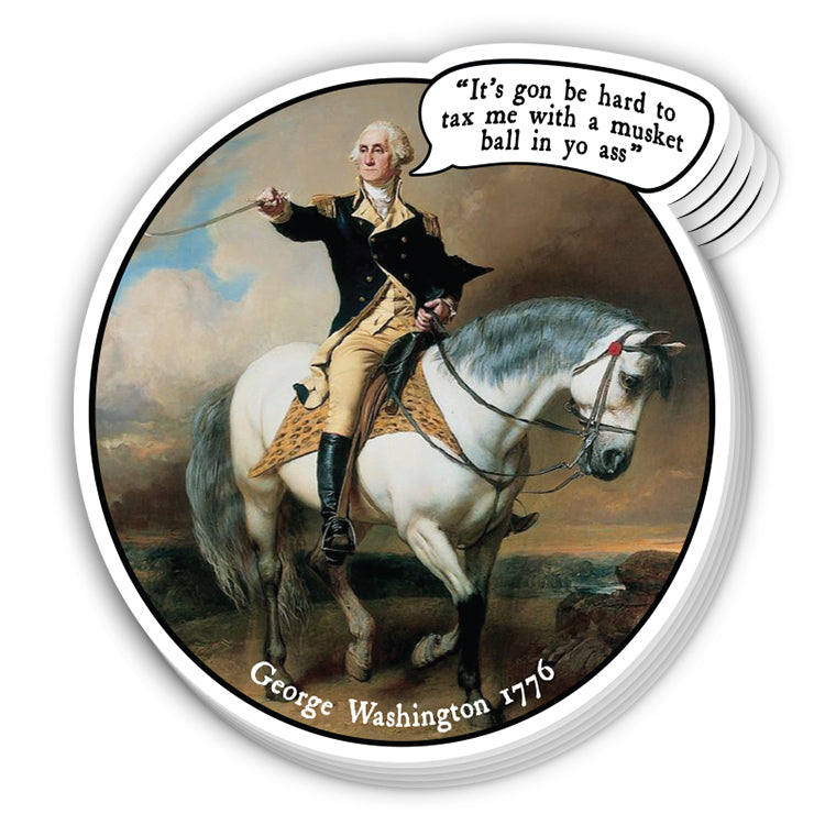 It's Gon Be Hard To Tax Me Circle Decal Shield Republic
