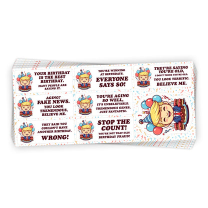 Cartoon Donald Trump Birthday Sticker Sheet Shield Republic