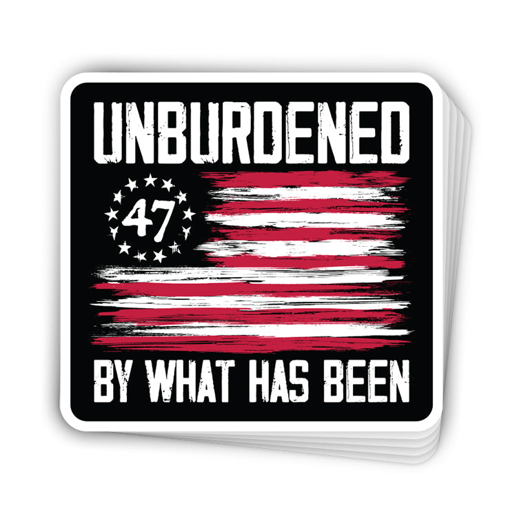 Unburdened By What Has Been 47 Flag Decal Shield Republic
