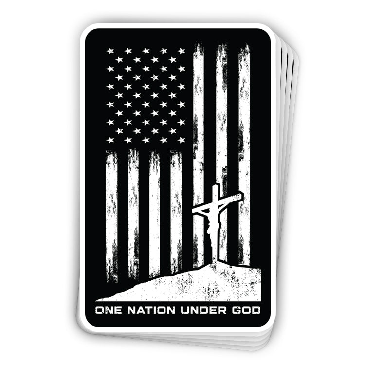 One Nation Under God Decal Shield Republic
