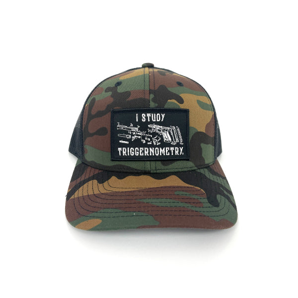 I Study Triggernometry Woven Patch Hat Shield Republic