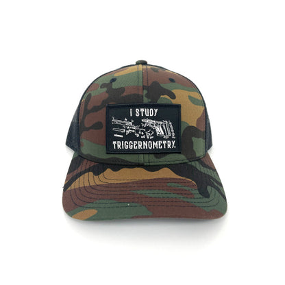 I Study Triggernometry Woven Patch Hat Shield Republic