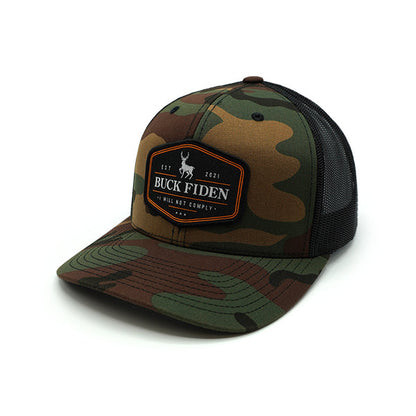 Buck Fiden Woven Patch Hat Shield Republic