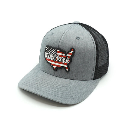 USA Constitution Flag PVC Patch Hat Shield Republic