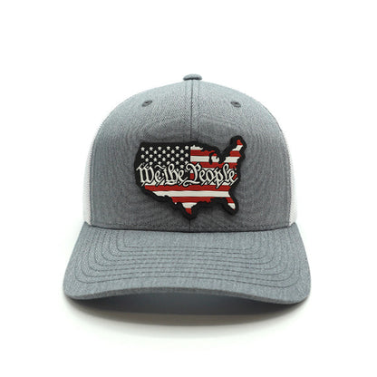 USA Constitution Flag PVC Patch Hat Shield Republic