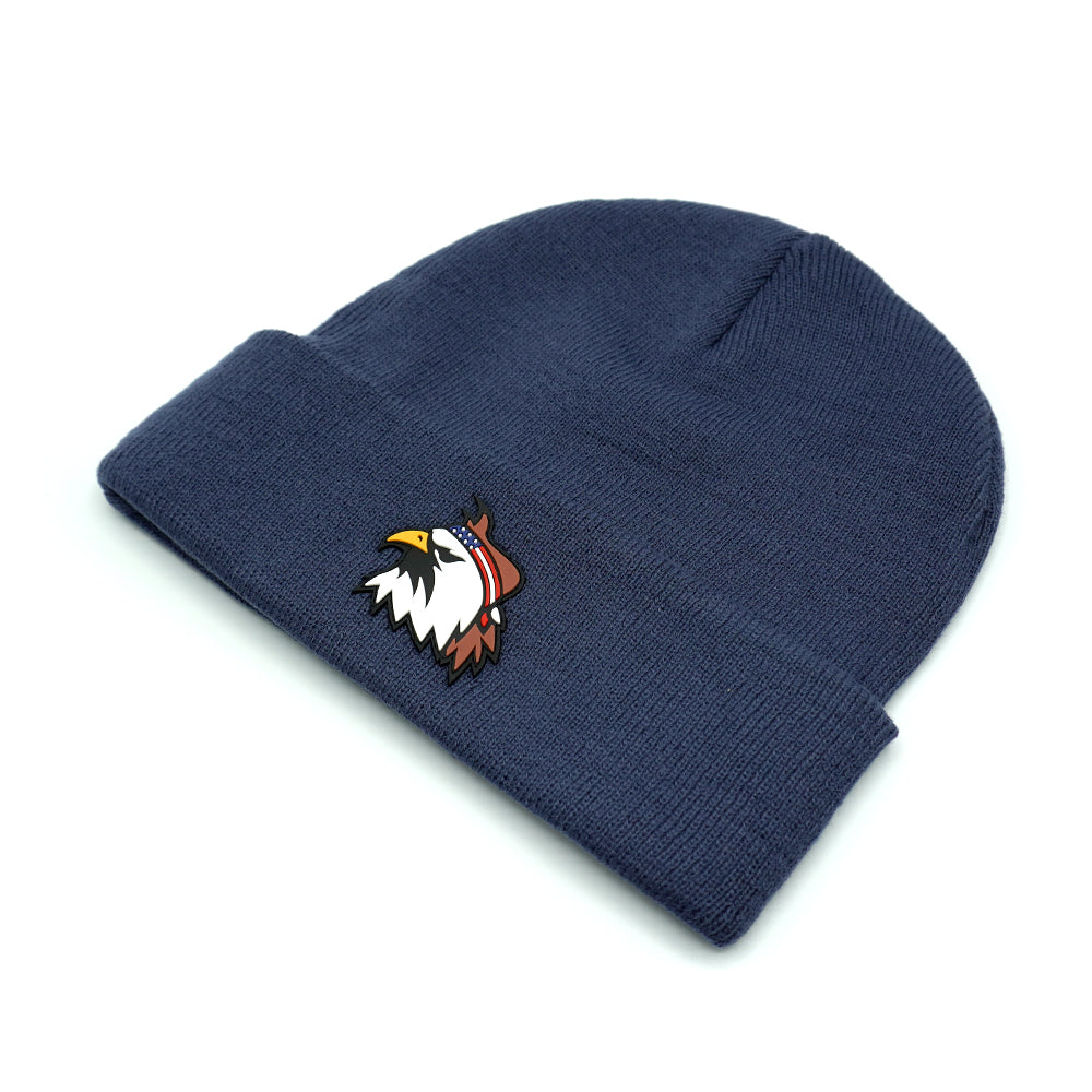 Merica Eagle Beanie PVC Patch Beanie Shield Republic
