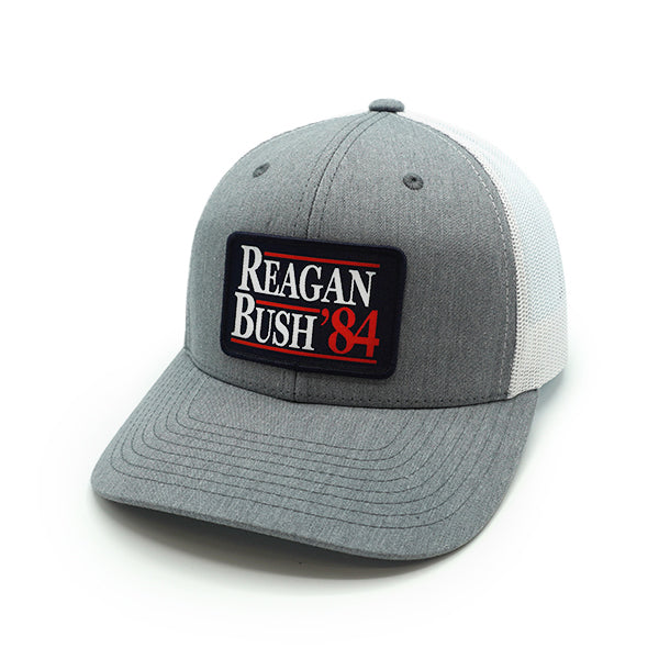 Reagan Bush Woven Patch Hat Shield Republic