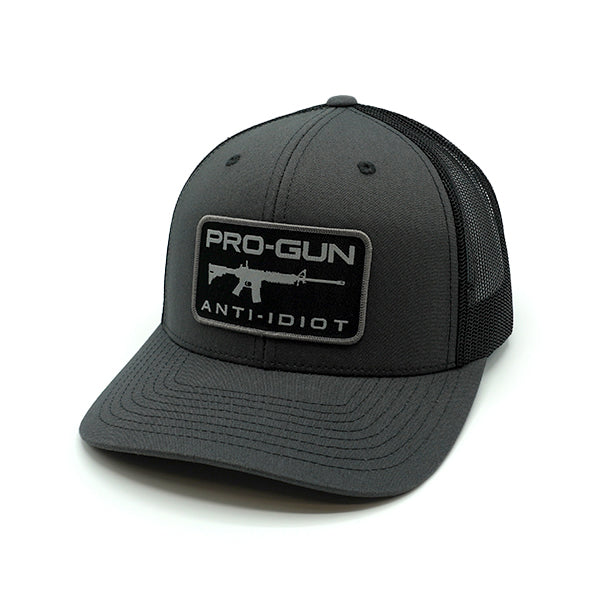 Pro Gun Anti Idiot Woven Patch Hat Shield Republic