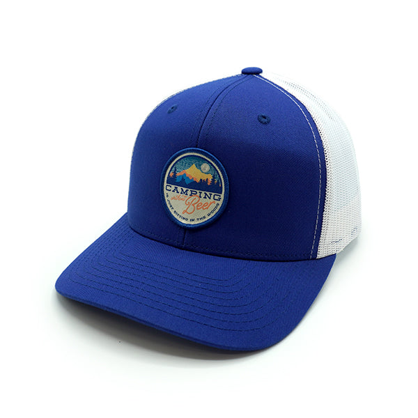 Camping without Beer Woven Patch Hat Shield Republic