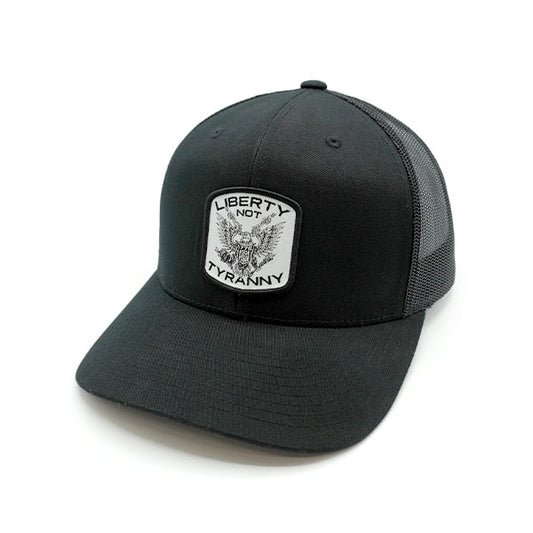 Liberty Not Tyranny Woven Patch Hat Shield Republic