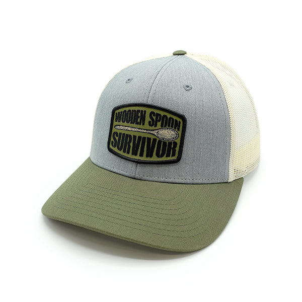 Wooden Spoon Survivor Woven Patch Hat Shield Republic