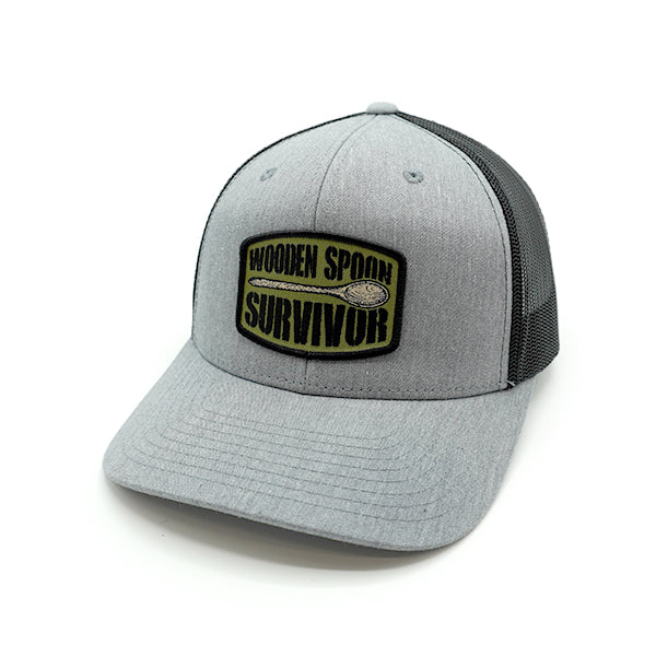 Wooden Spoon Survivor Woven Patch Hat Shield Republic