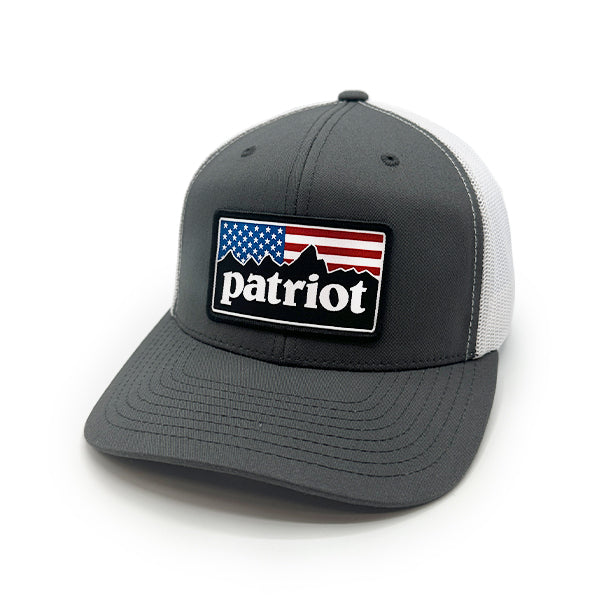 Patriot Mountains Woven Patch Hat Shield Republic