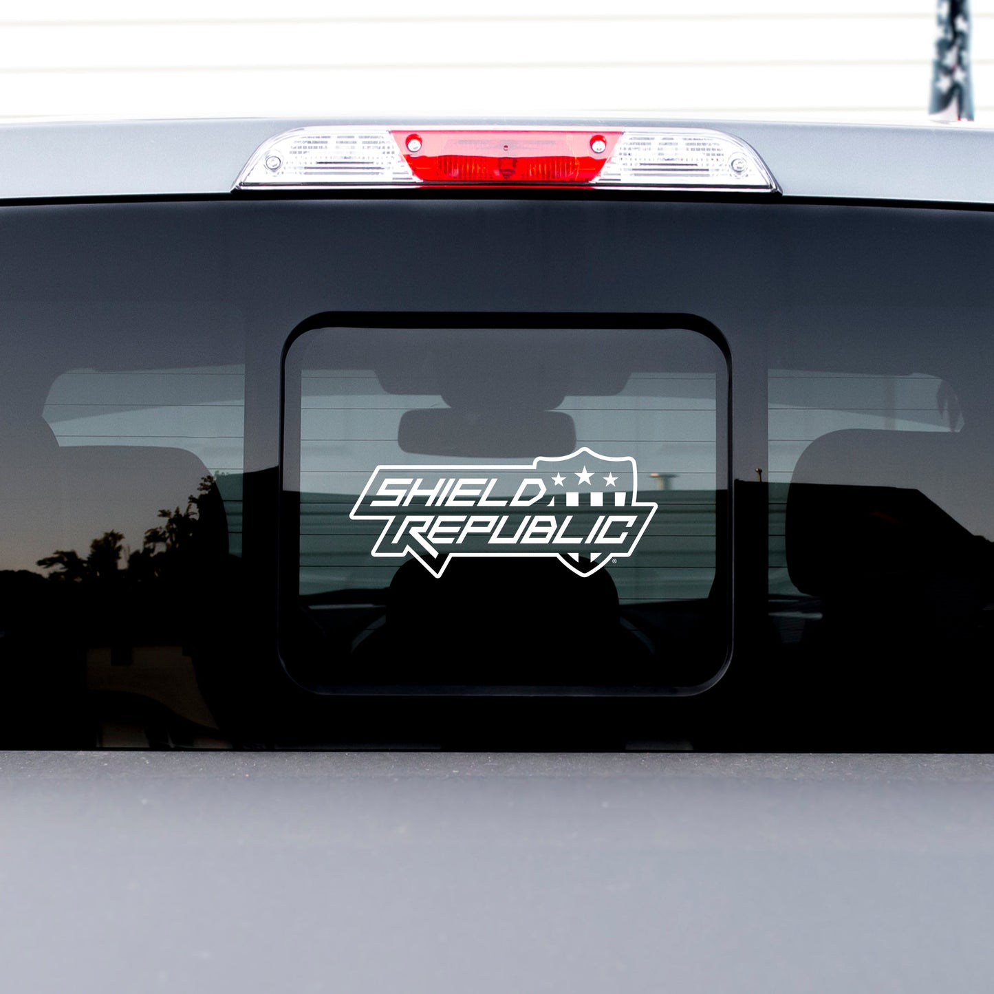 Stacked Logo Vinyl Decal Shield Republic