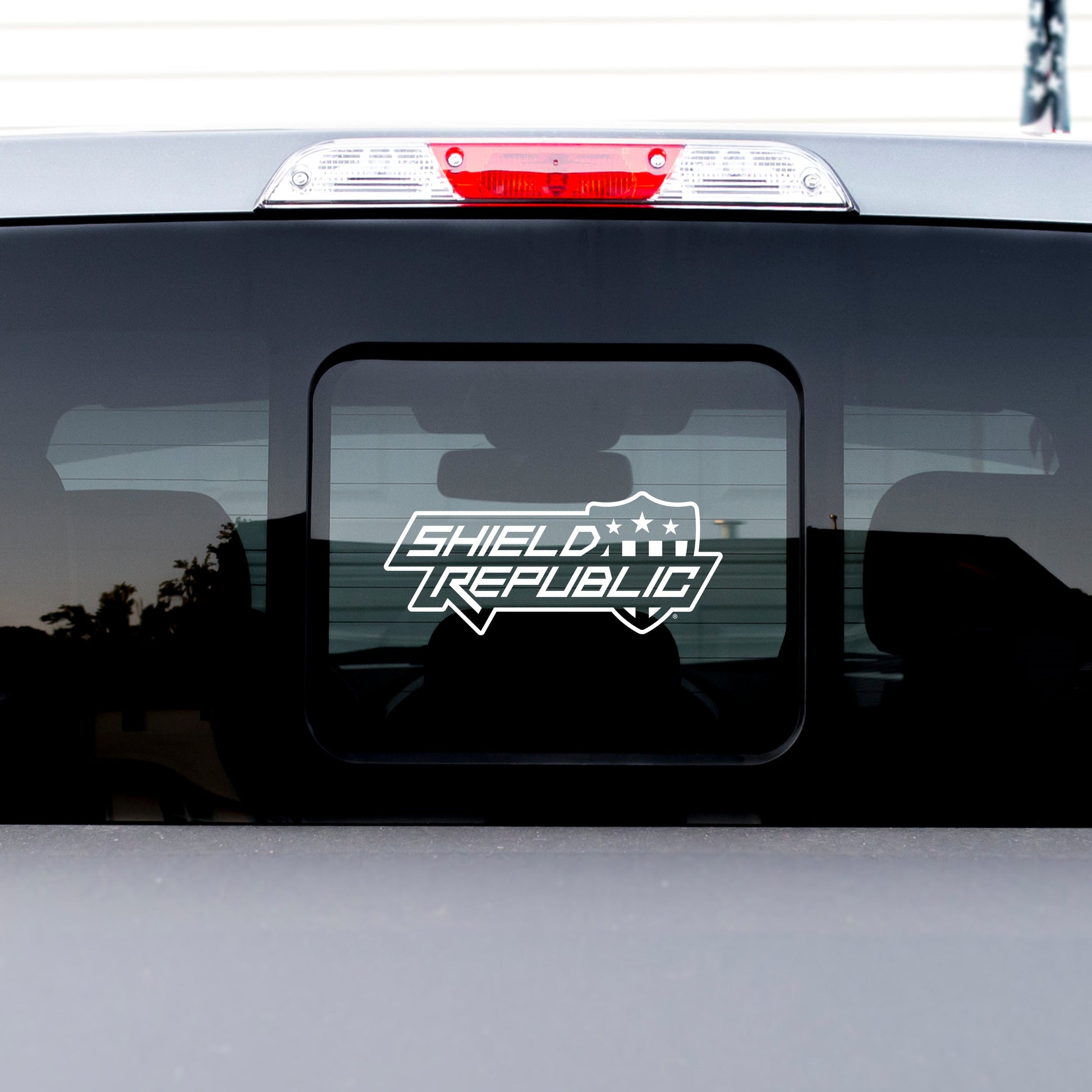 Stacked Logo Vinyl Decal Shield Republic