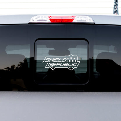 Stacked Logo Vinyl Decal Shield Republic
