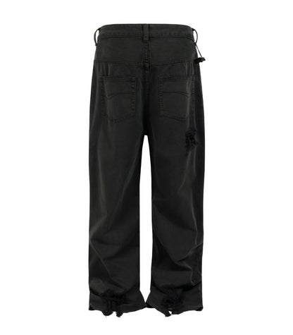 NOIR DESTROYED WORK PANTS