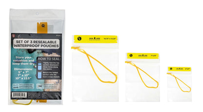 Waterproof Utility Pouch Set of 3 quakekits.com