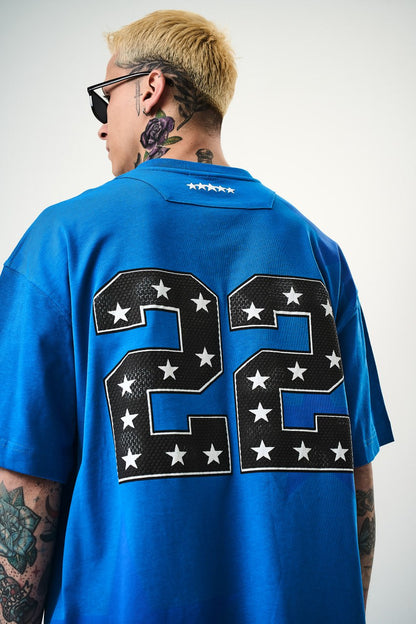 Men's Oversize 'STARZ / 22' Graphic T-Shirt - Streetwear Star Print Tee Withinblack