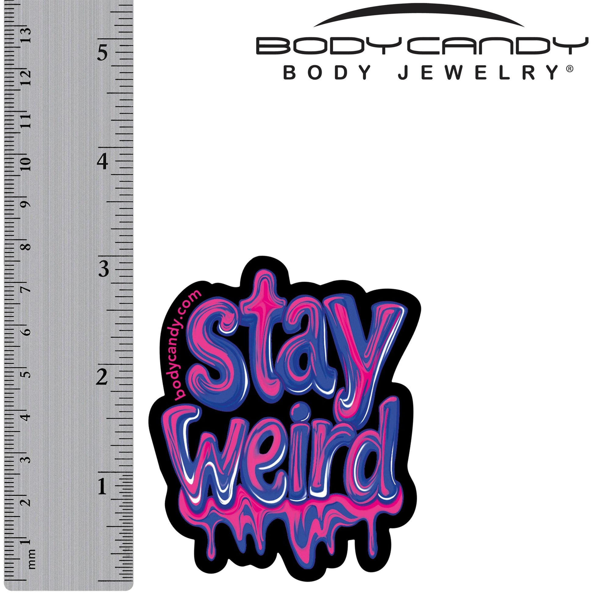 Stay Weird Sticker by Onyx O BodyCandy