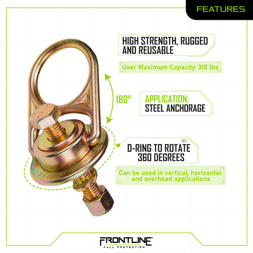 Frontline STM5810K MEGA Swivel 10k Steel Anchor VM Hardware