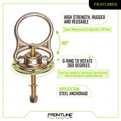 Frontline STM585K MEGA Swivel 5k Steel Anchor VM Hardware