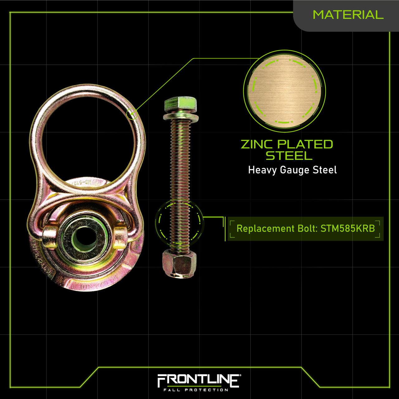 Frontline STM585K MEGA Swivel 5k Steel Anchor VM Hardware