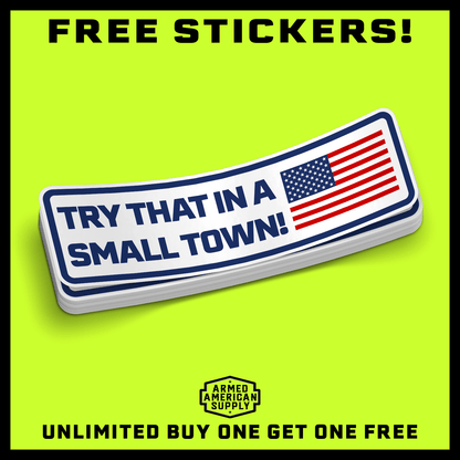 Small Town - Hard Hat Decal Armed American Supply