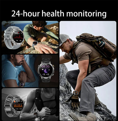 2026 New GPS Smart Watch For Men 1400mAh Battery Outdoor Sports Compass Watches Bluetooth Call IP68 Waterproof Smartwatch gift NovaCart