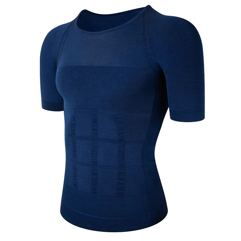 Mens Compression Shirt Undershirt Slimming Tank Top Workout Vest Abs Abdomen Slim Body Shaper NovaCart