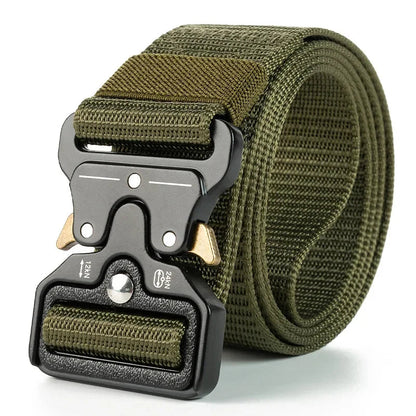 Tactical Quick Release Belt Military Style Nylon Waistband Durable Breathable Adjustable Outdoor Hiking Work Casual Belt for Men Pi-Mart