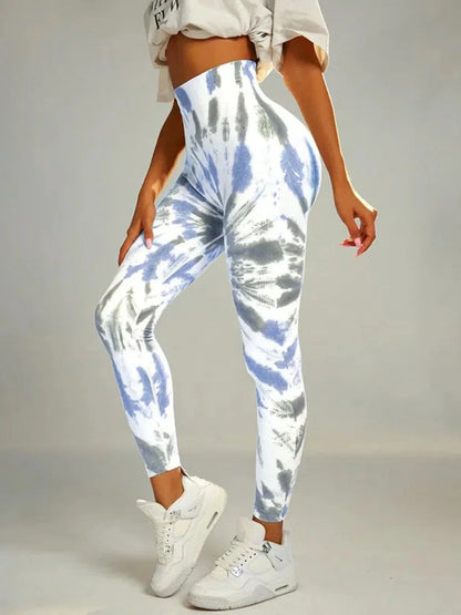 🧘‍♀️ Tie-Dye Seamless High-Waist Scrunch Butt Leggings FitiqueFit